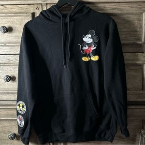 Black Mickey and friends‎ Sweatshirt with Hood and Sleeve Design sz small